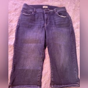 Lane Bryant dark wash capris